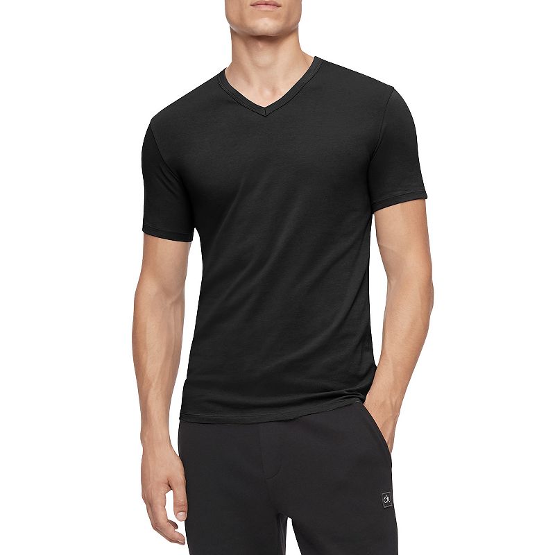 Mens Calvin Klein 3-pack Stretch V-neck Tees, Size: Small, Clrs