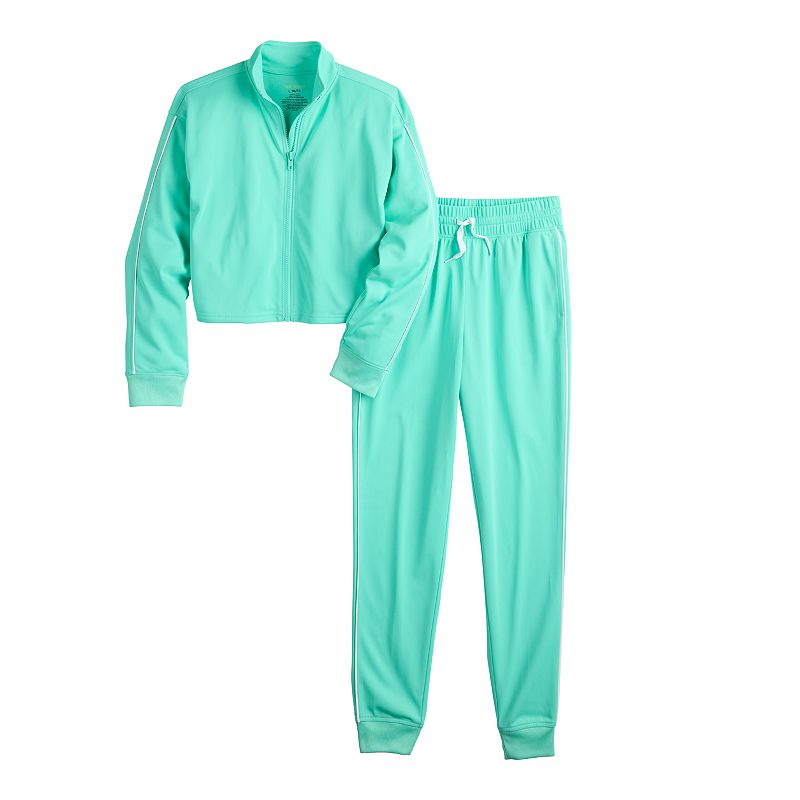 Girls 7-16 Tek Gear Tricot Tracksuit Set, Girls, Size: Small (7), Turquois