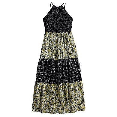 Juniors' Speechless Tiered Maxi Dress