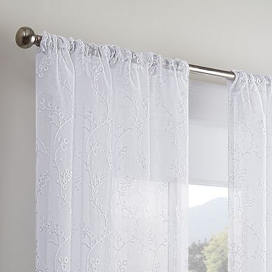 Waverly Indochina Rod Pocket Back Tab Sheer Window Curtain Panel