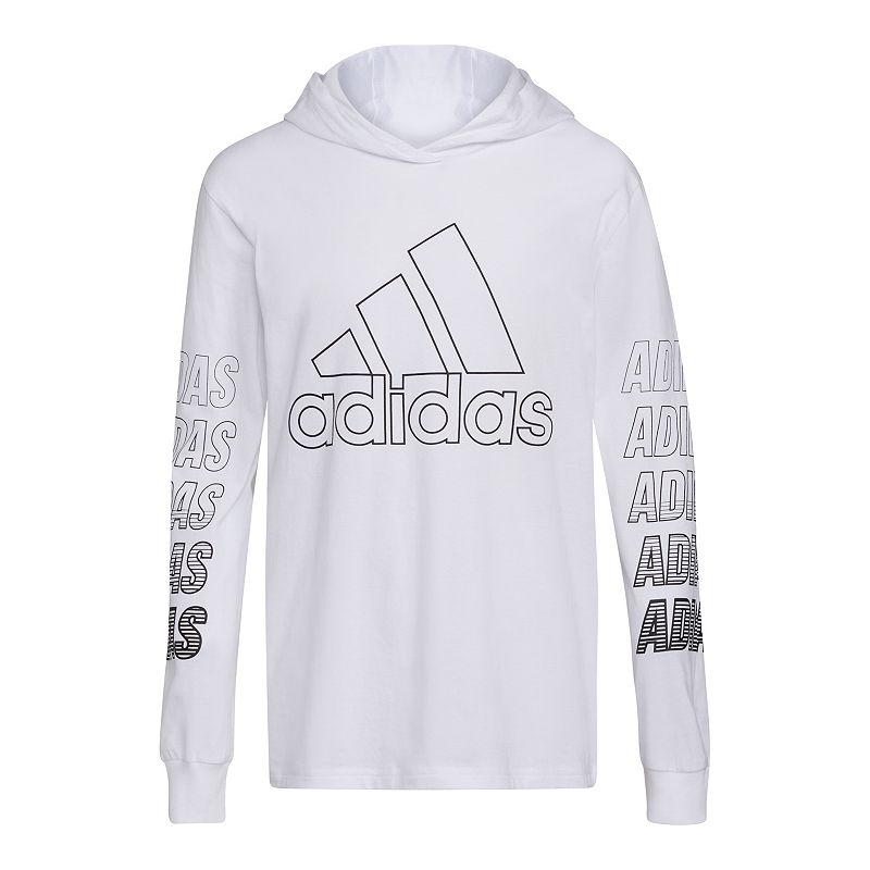 Boys 8-20 adidas Fast Hooded Tee, Boys, Size: Small, White