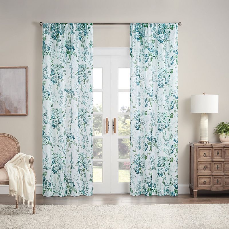 Waverly Blushing Blooms Rod Pocket Curtain Panel 50  x 84