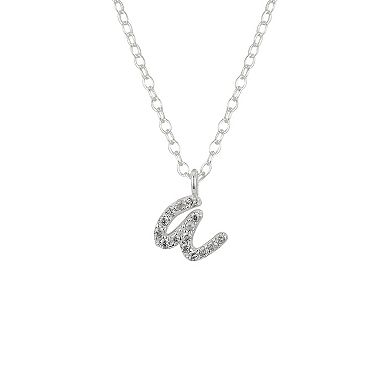 Love This Life® Sterling Silver Cubic Zirconia Initial Necklace