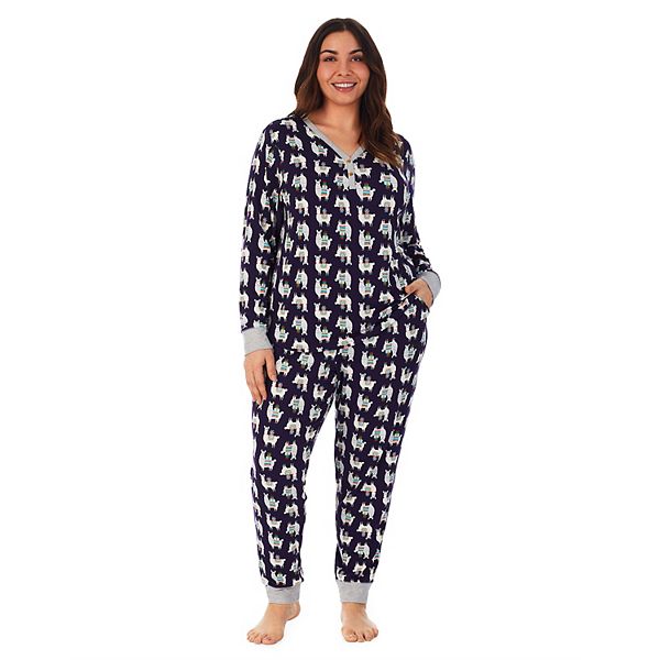 Plus Size Cuddl Duds® Henley Pajama Top and Banded Bottom Pajama Pants  Sleep Set