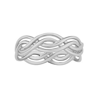 PRIMROSE Sterling Silver Interwoven Ring