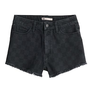 Juniors' SO® Super High-Rise Cutoff Shortie Shorts