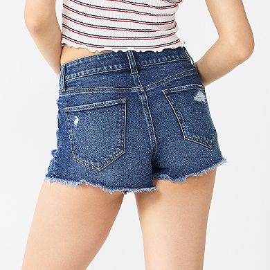 Juniors' SO® Super High-Rise Cutoff Shortie Shorts