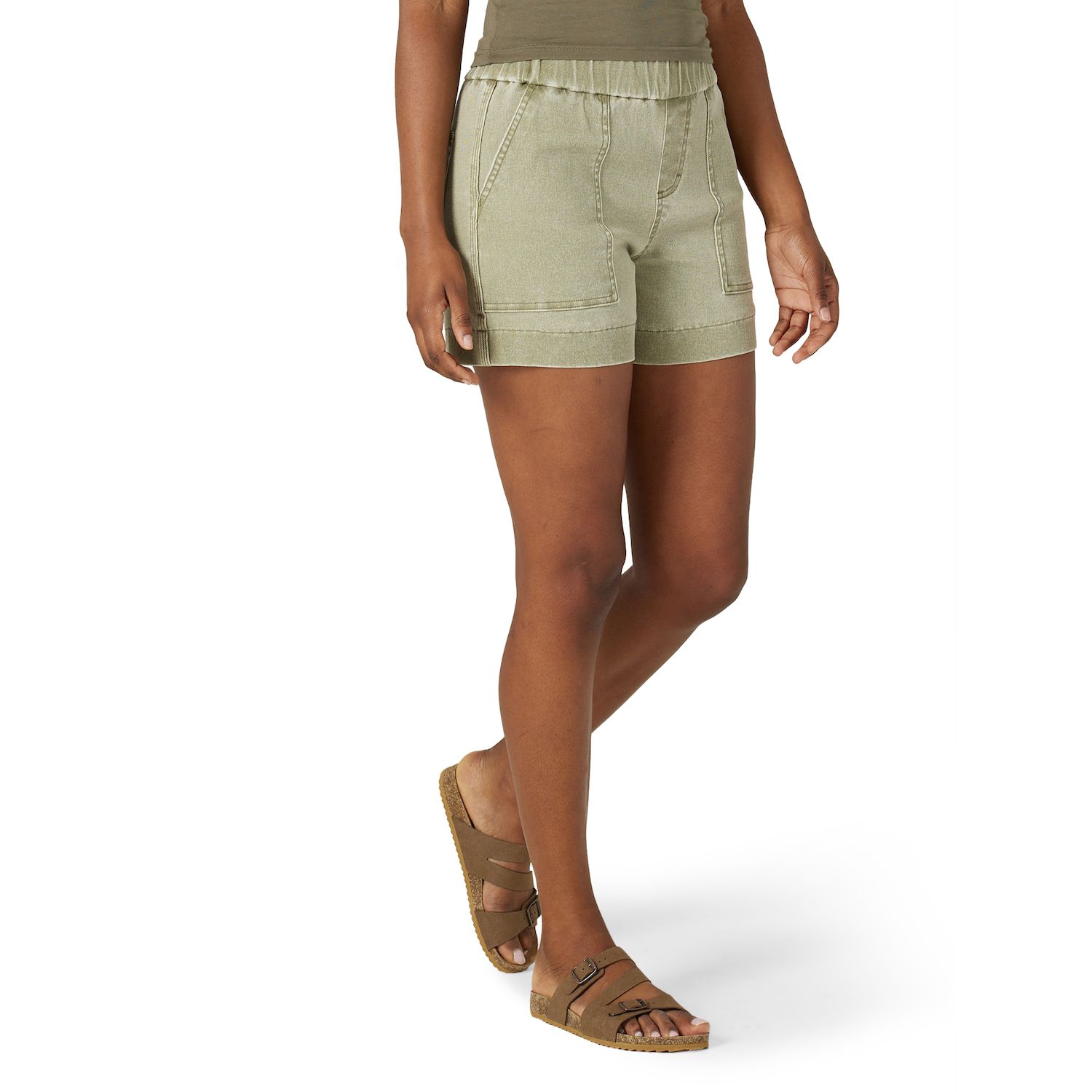 lee comfort waist shorts for women