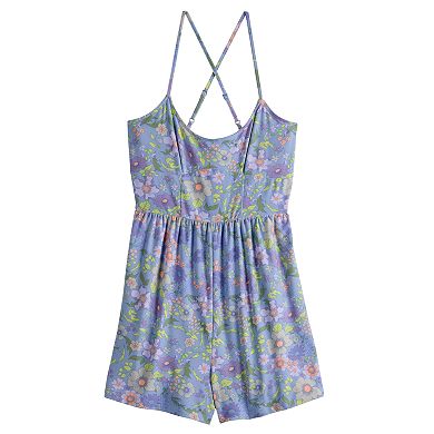 Juniors' SO® Scoopneck Skater Fit Romper