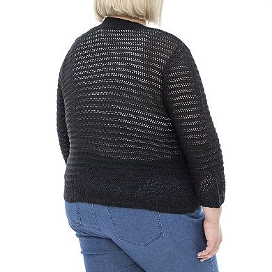 Plus Size Nina Leonard Crochet Bolero