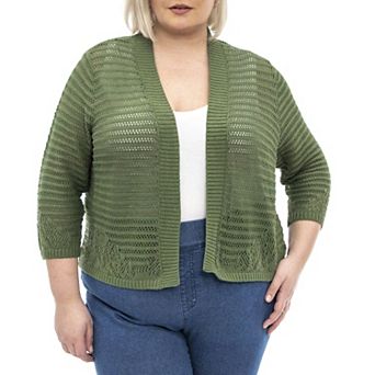 Plus Size Nina Leonard Crochet Bolero