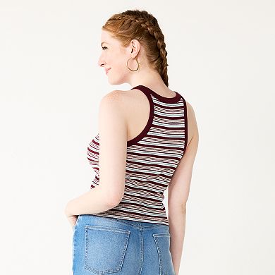 Juniors' SO® Varsity Print Tank