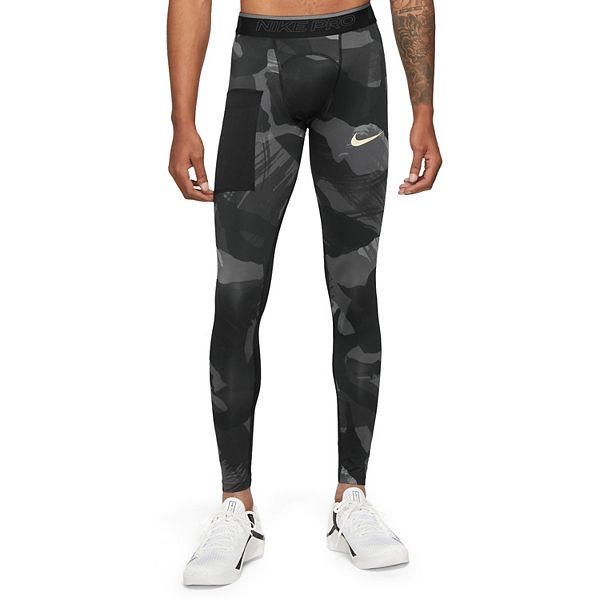 Mens compression 7/8 leggings Nike NP DF TIGHT CAMO black