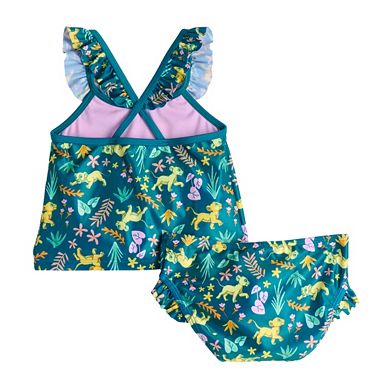 Toddler Girl Disney The Lion King Printed Flutter Strap Tankini by Jumping Beans®