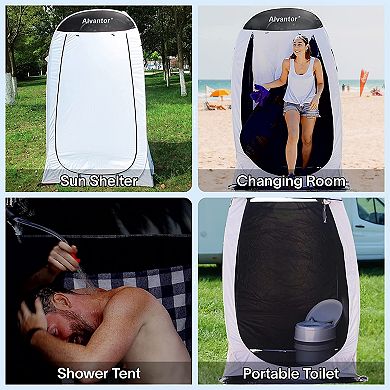 Alvantor Shower Tent Privacy Pop Up Camping Dressing Portable Shelter Teflon Coating