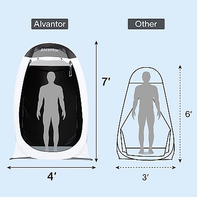 Alvantor Shower Tent Privacy Pop Up Camping Dressing Portable Shelter Teflon Coating