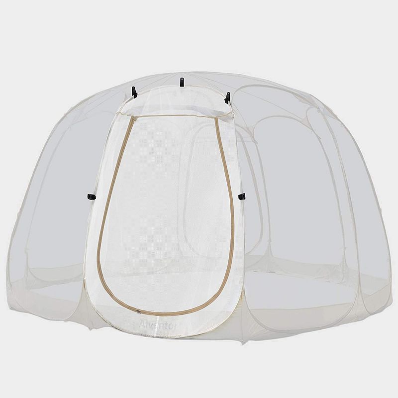 Alvantor Mesh Door for Bubble Tent Canopy Gazebo for Air Ventilation, White