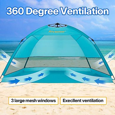 Alvantor Beach Umbrella Outdoor Sun Shelter Cabana Automatic Pop Up