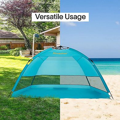 Alvantor Beach Umbrella Outdoor Sun Shelter Cabana Automatic Pop Up