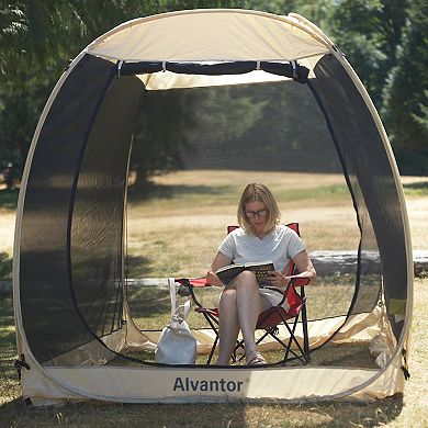 Alvantor Pop Up Screen Tent Camping Tent Canopy Gazebo 6'x6'