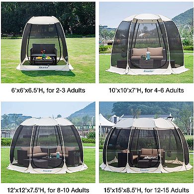 Alvantor Pop Up Screen Tent Camping Tent Canopy Gazebo 6'x6'