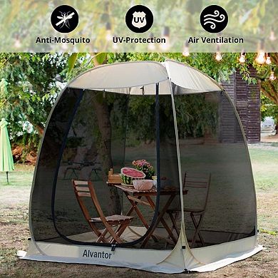 Alvantor Pop Up Screen Tent Camping Tent Canopy Gazebo 6'x6'