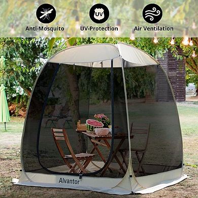 Alvantor Pop Up Screen Tent Camping Tent Canopy Gazebo 6'x6'