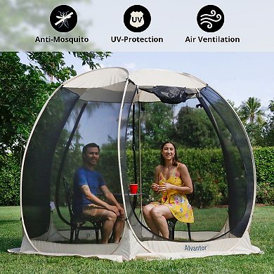 Alvantor Pop Up Screen Tent Camping Tent Canopy Gazebo 10'x10'
