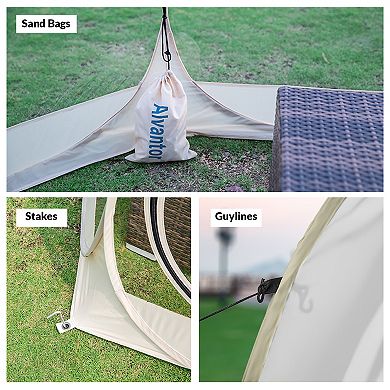 Alvantor Pop Up Screen Tent Camping Tent Canopy Gazebo 15'x15'