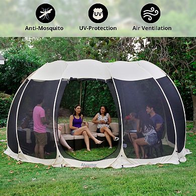 Alvantor Pop Up Screen Tent Camping Tent Canopy Gazebo 15'x15'