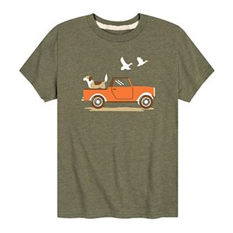 Boys 8-20 Dog In Truck Graphic Tee