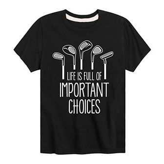 Boys 8-20 Important Choices Graphic Tee