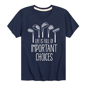Boys 8-20 Important Choices Graphic Tee