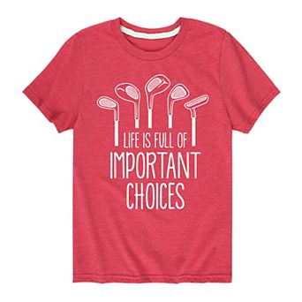 Boys 8-20 Important Choices Graphic Tee