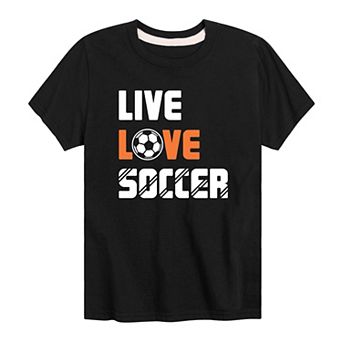 Boys 8-20 Live Love Soccer Graphic Tee