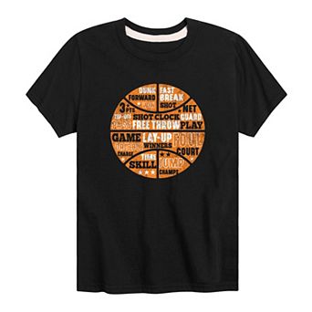 Boys 8-20 Basketball Phrases Graphic Tee