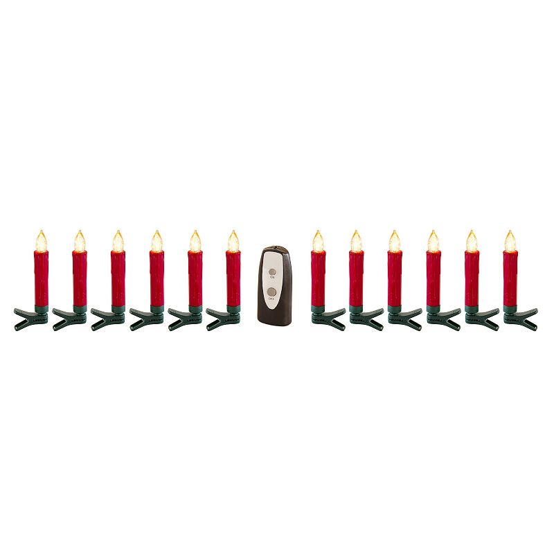 LED Clip-On Taper Candle, Red