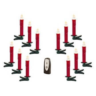 LED Red Clip-On Taper Flameless Candle