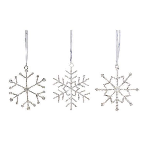 Jeweled Snowflake Wall Decor 12piece Set