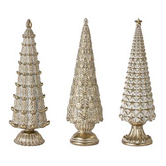 Christmas Tree Ornate 3 pc Floor Decor Set