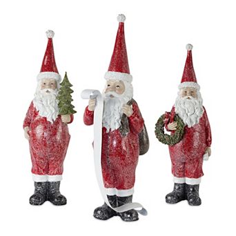 Santa Christmas Floor Decor 3 pc Set