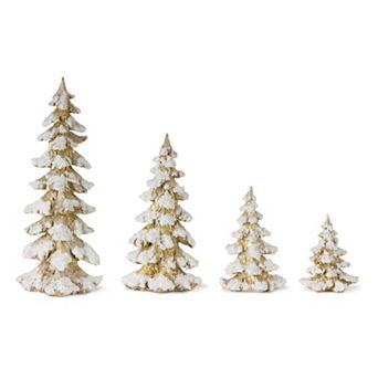 Metallic Tree Table Decor 4 pc Set