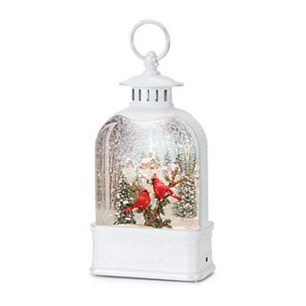 Melrose Snow Globe Lantern with Santa