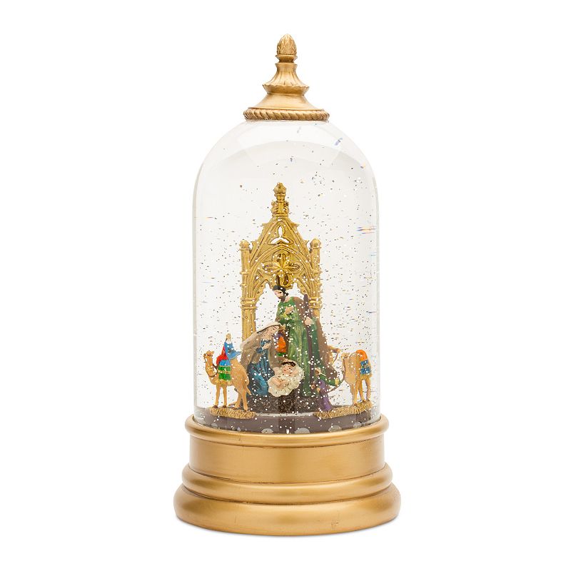 Melrose Nativity Snow Globe, Gold