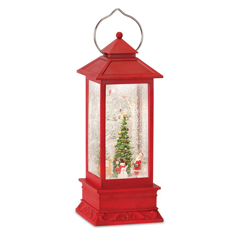 29119219 Melrose Snow Globe Lantern with Santa, Red sku 29119219