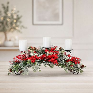 Melrose Artificial Pine & Berry Centerpiece