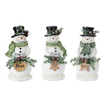 Melrose Resin Snowman Decor 3 pc Set