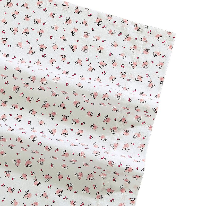 Betsey Johnson Printed Sheet Set with Pillowcases, Pink, TWINXL SET