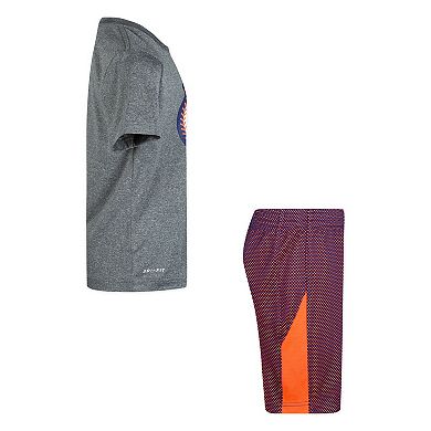 Boys 4-7 Nike Sports Ball Graphic Tee & Mesh Shorts Set