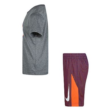 Boys 4-7 Nike Sports Ball Graphic Tee & Mesh Shorts Set